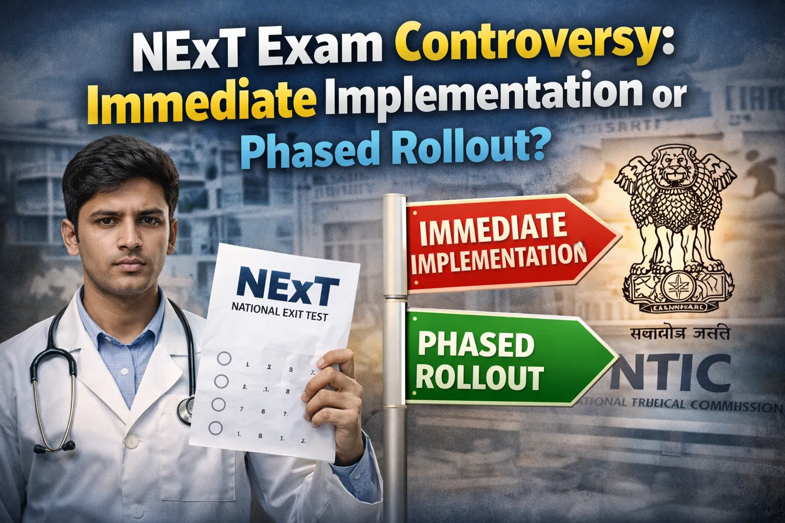 NExT Exam Controversy: Immediate Implementation or Phased Rollout